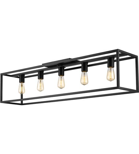 Golden Wesson 5-Light Ceiling Light in Matte Black
