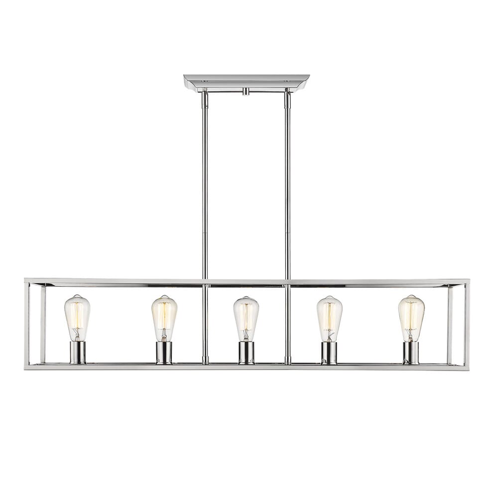 Golden Wesson 5-Light Pendant Light in Chrome