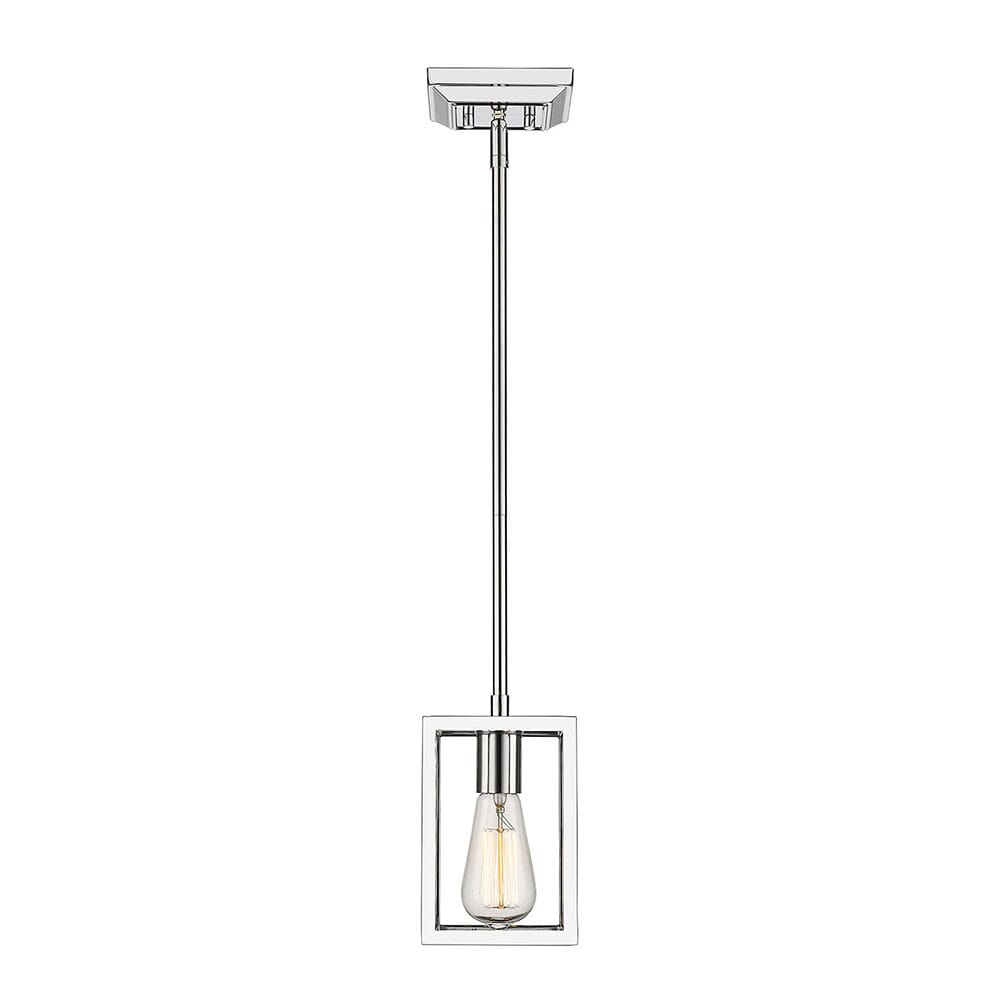 Chrome One Light Mini Pendant from the Wesson Collection