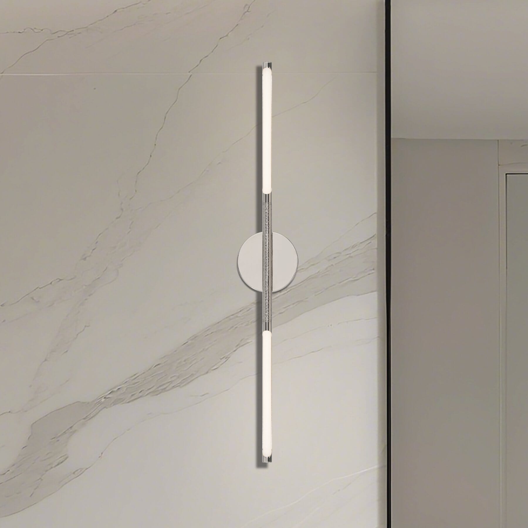 Overture 32-inch 2-light Polished Nickel 5CCT LED Vanity Light