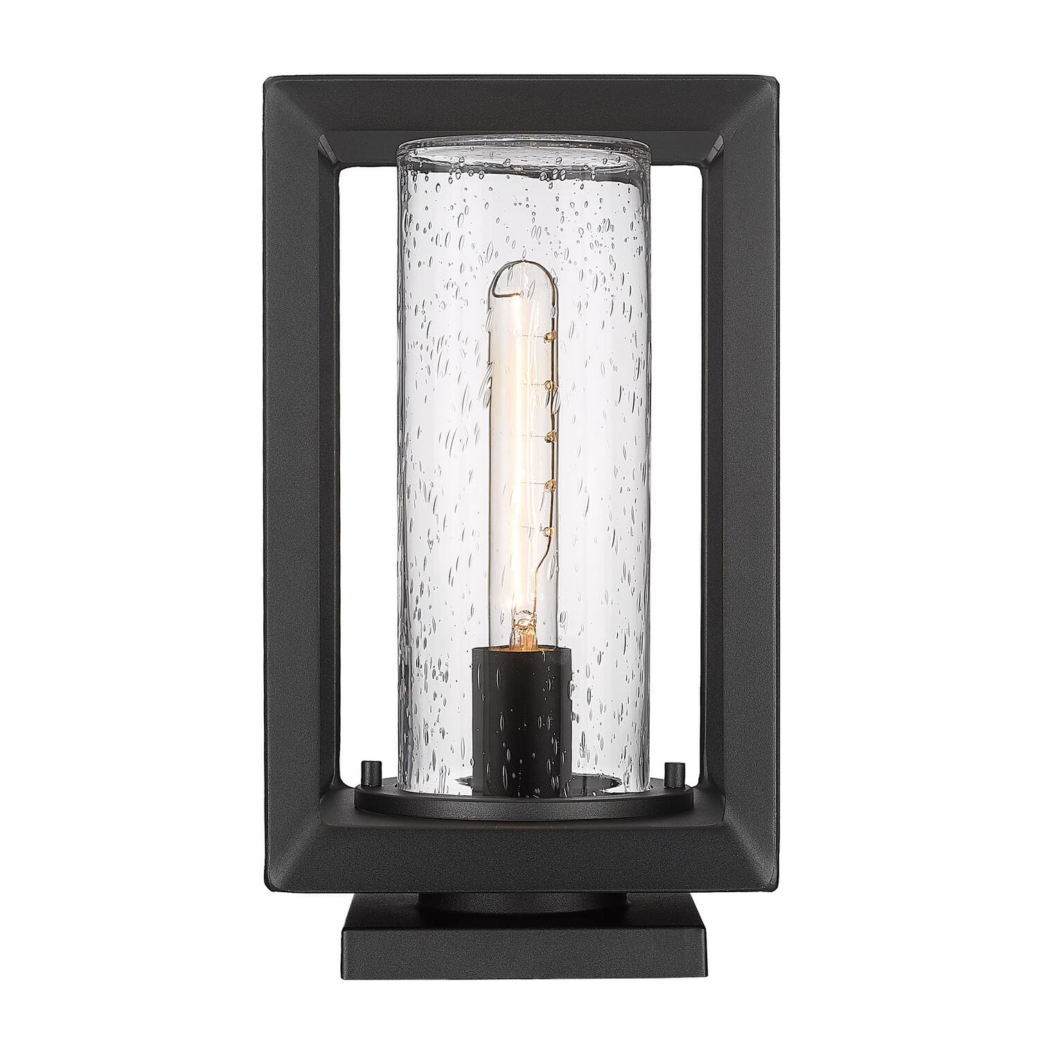 Natural Black One Light Outdoor Pier Mount from the Smyth NB Collection