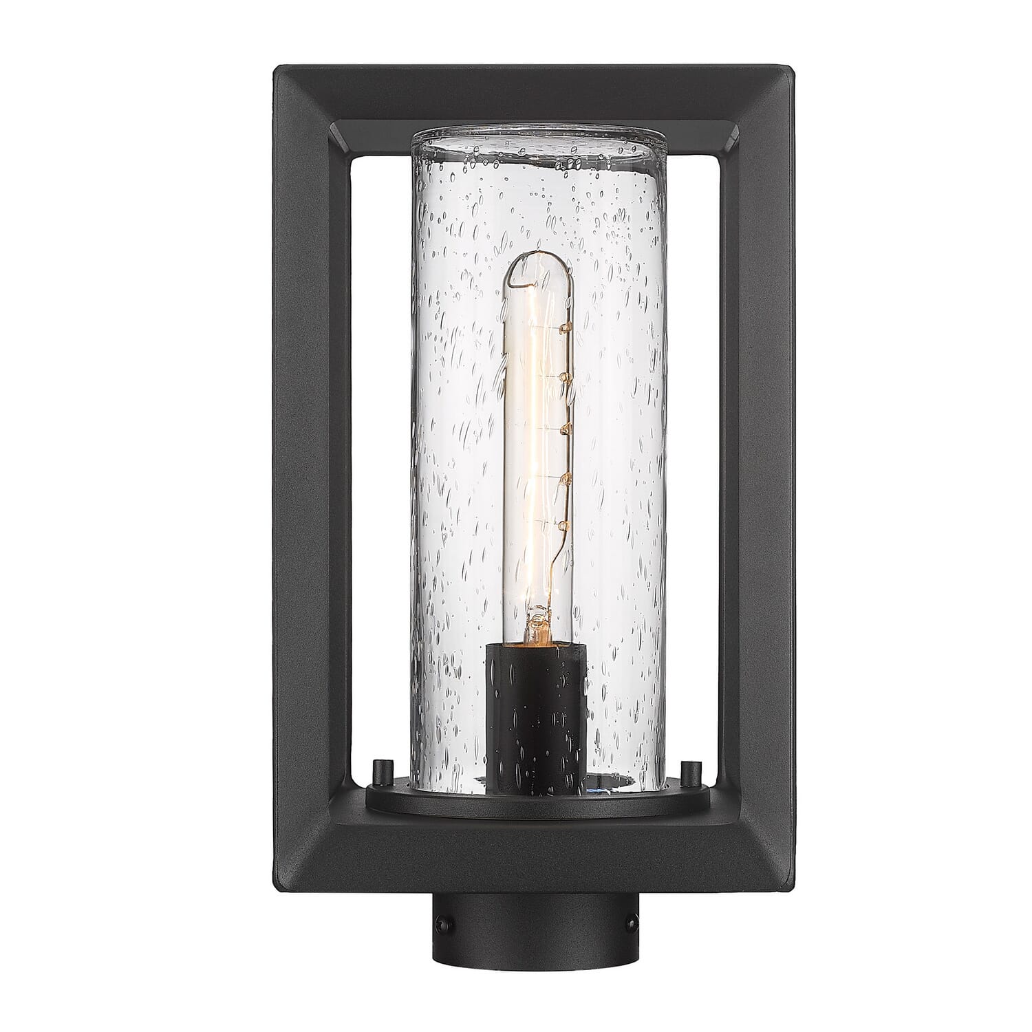 Natural Black One Light Outdoor Post Mount from the Smyth NB Collection
