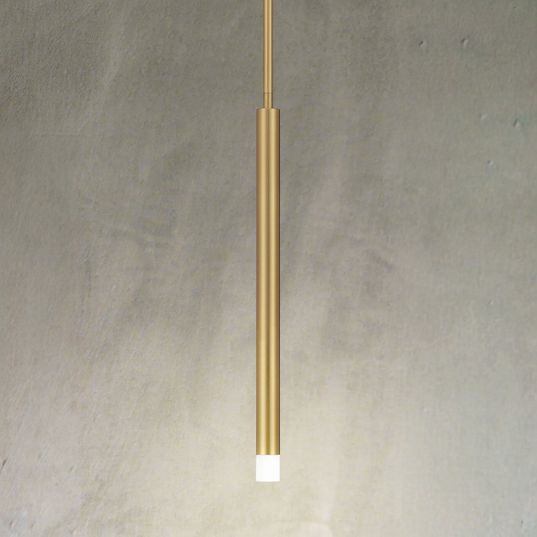 Manhattan 1-inch 1-light Brushed Gold LED Pendant Light