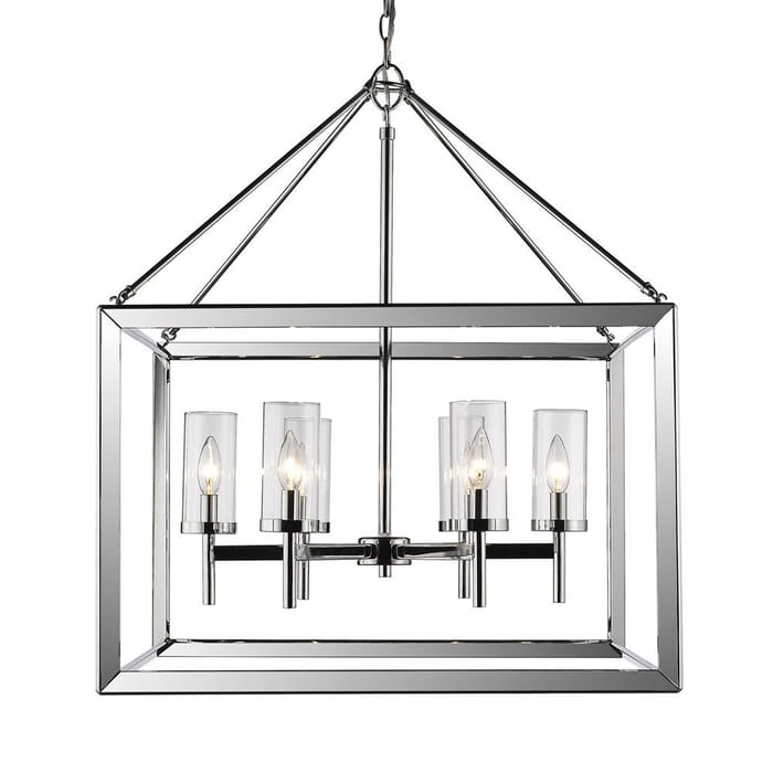 Golden Smyth 6-Light Chandelier in Chrome Golden Smyth 6-Light Chandelier in Chrome