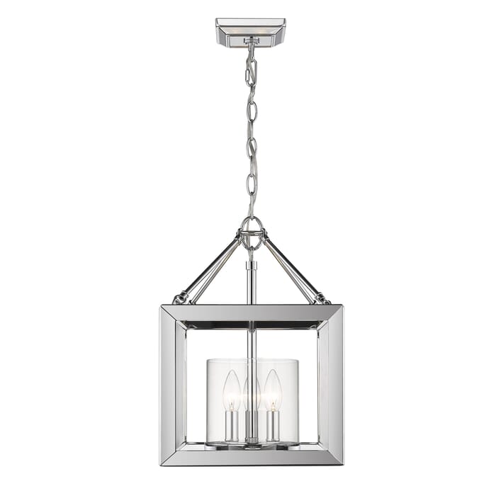 Golden Smyth 3-Light 12" Ceiling Light in Chrome Golden Smyth 3-Light 12" Ceiling Light in Chrome