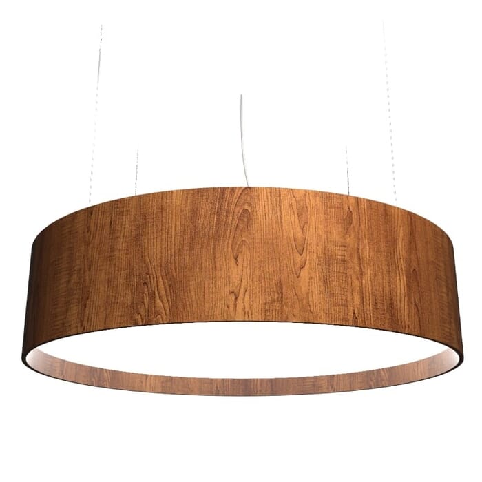 Cylindrical LED Pendant in Imbuia Cylindrical LED Pendant in Imbuia