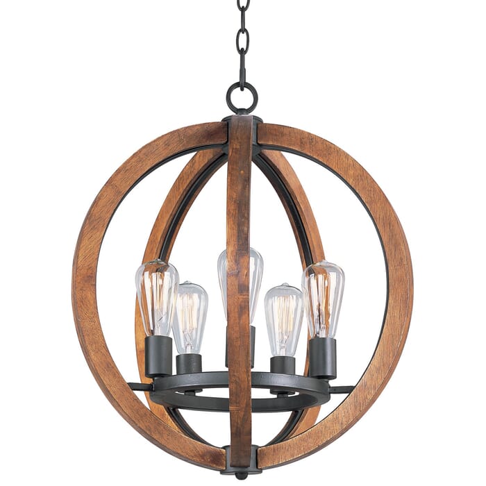 Maxim Bodega Bay 5-Light Chandelier in Anthracite Maxim Bodega Bay 5-Light Chandelier in Anthracite