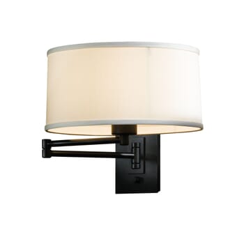 Hubbardton Forge 11" Simple Swing Arm Sconce in Black