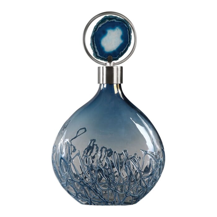 Uttermost Rae 18.5" Iridescent Glass Vase in Sky Blue Uttermost Rae 18.5" Iridescent Glass Vase in Sky Blue
