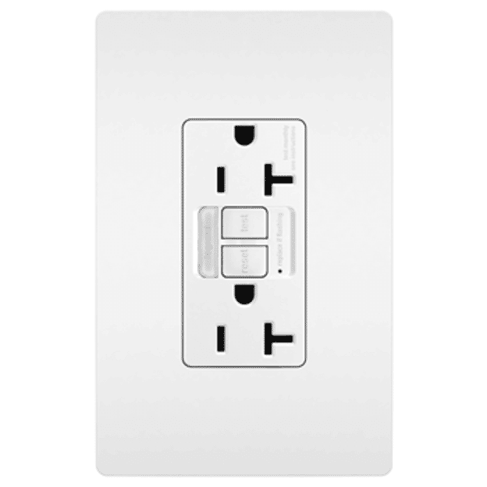 LeGrand Radiant Self-Testing GFCI Nightlight and Outlet in White LeGrand Radiant Self-Testing GFCI Nightlight and Outlet in White