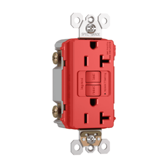 LeGrand Radiant Self-Testing GFCI Outlet in Red LeGrand Radiant Self-Testing GFCI Outlet in Red