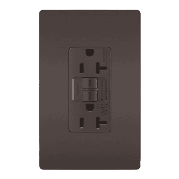 LeGrand Radiant Self-Testing GFCI Outlet in Brown LeGrand Radiant Self-Testing GFCI Outlet in Brown