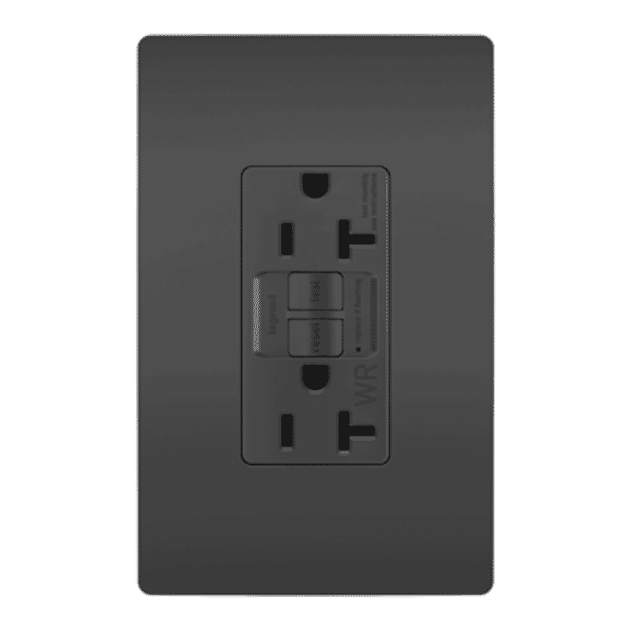 LeGrand Radiant Self-Testing GFCI Outlet in Black LeGrand Radiant Self-Testing GFCI Outlet in Black