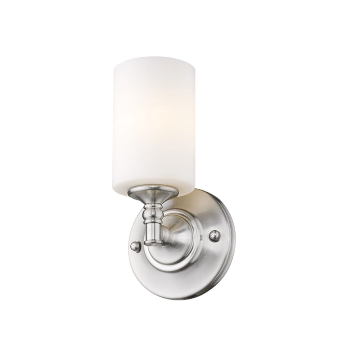 Z-Lite Cannondale 1-Light Wall Sconce In Brushed Nickel Z-Lite Cannondale 1-Light Wall Sconce In Brushed Nickel