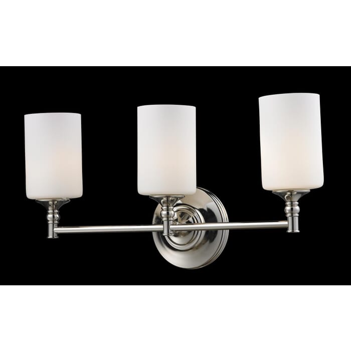 Z-Lite Cannondale 3-Light Bathroom Vanity Light In Chrome Z-Lite Cannondale 3-Light Bathroom Vanity Light In Chrome