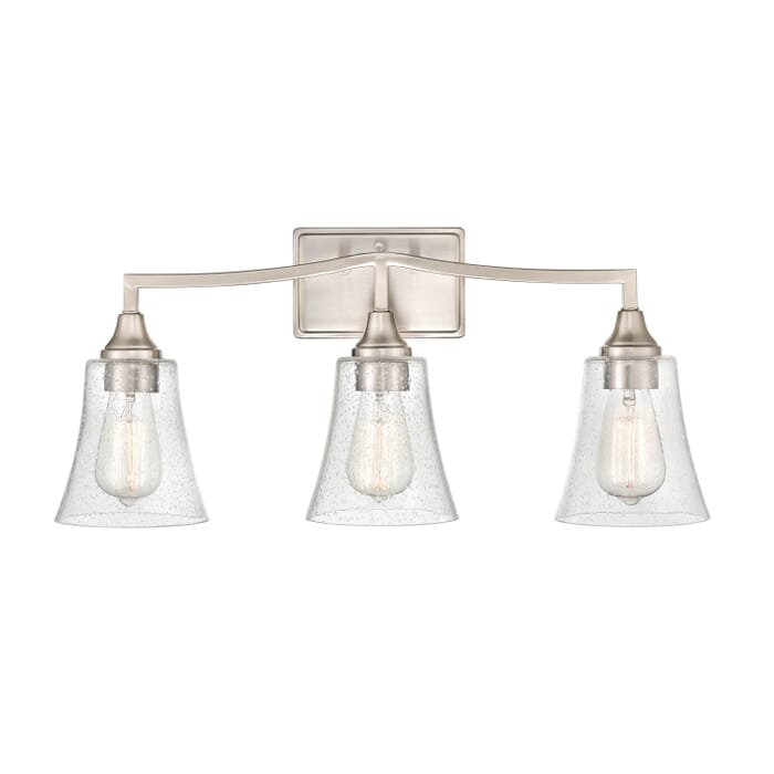 Millennium Caily 3-Light Bathroom Vanity Light in Brushed Nickel Millennium Caily 3-Light Bathroom Vanity Light in Brushed Nickel
