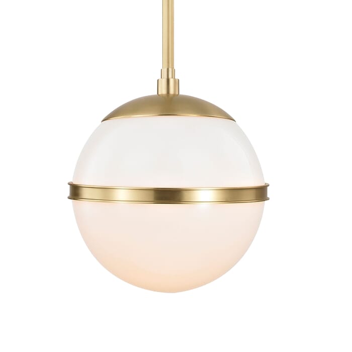 Brian Patrick Flynn for Crystorama Truax 8" Pendant in Aged Brass Brian Patrick Flynn for Crystorama Truax 8" Pendant in Aged Brass