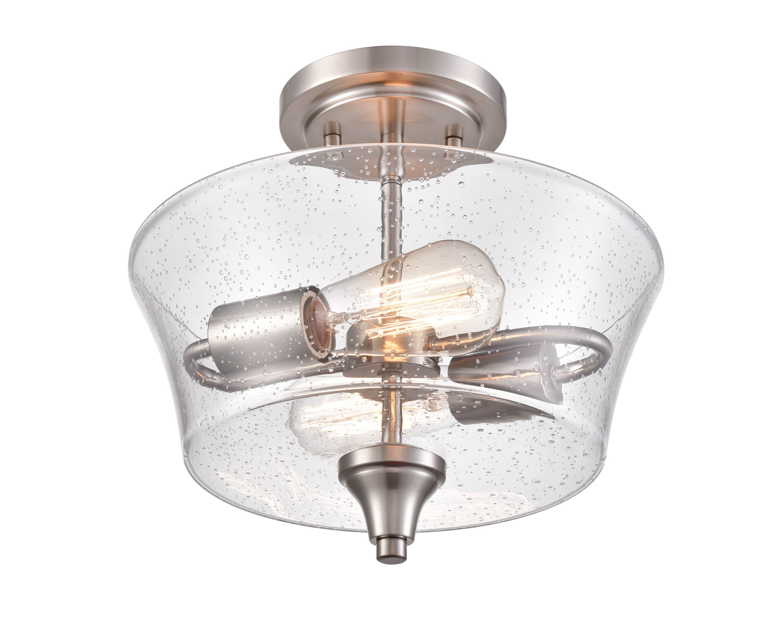 Millennium Lighting Caily 2-Light Semi-Flush In Brushed Nickel