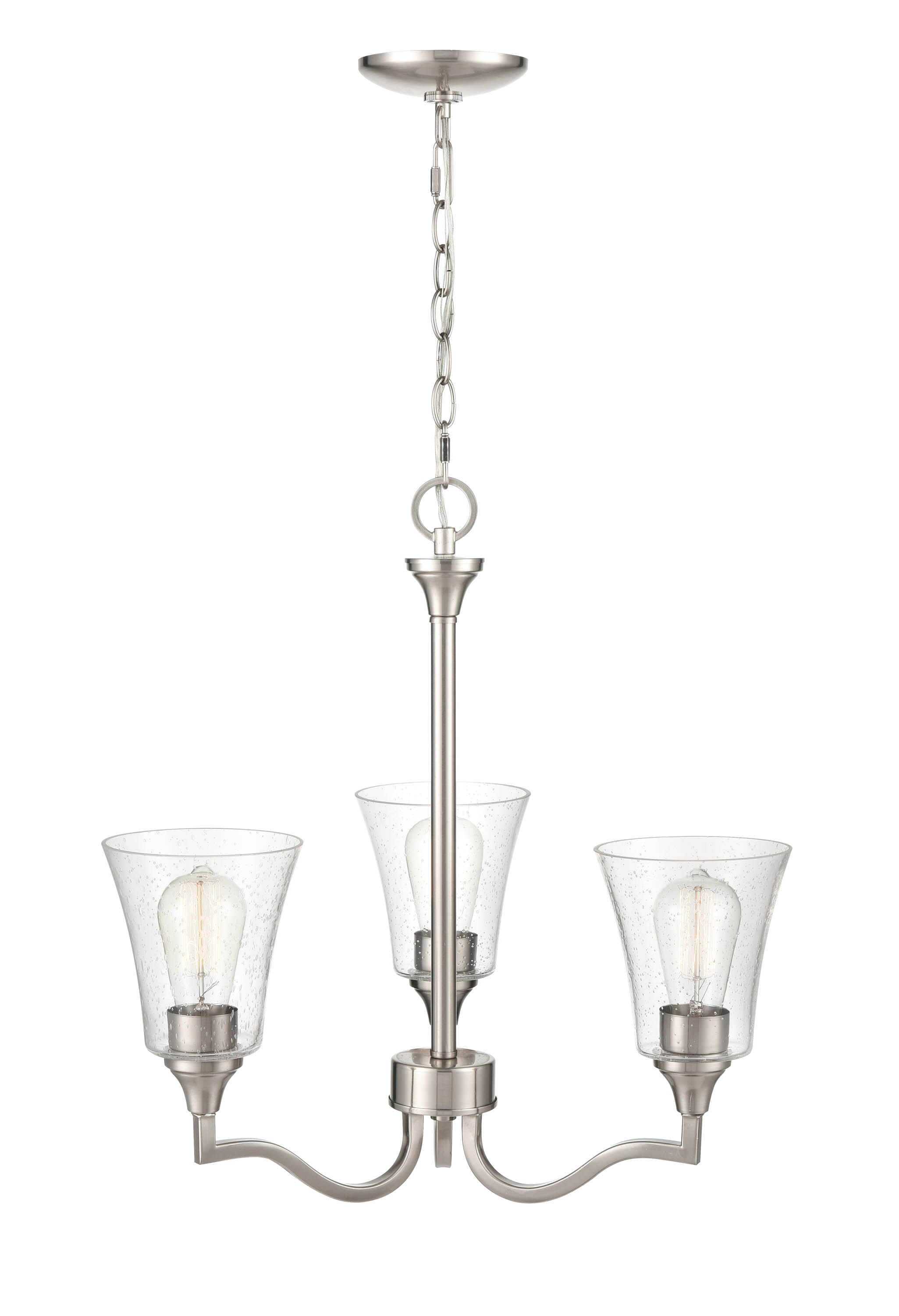 Millennium Caily 3-Light Chandelier in Brushed Nickel