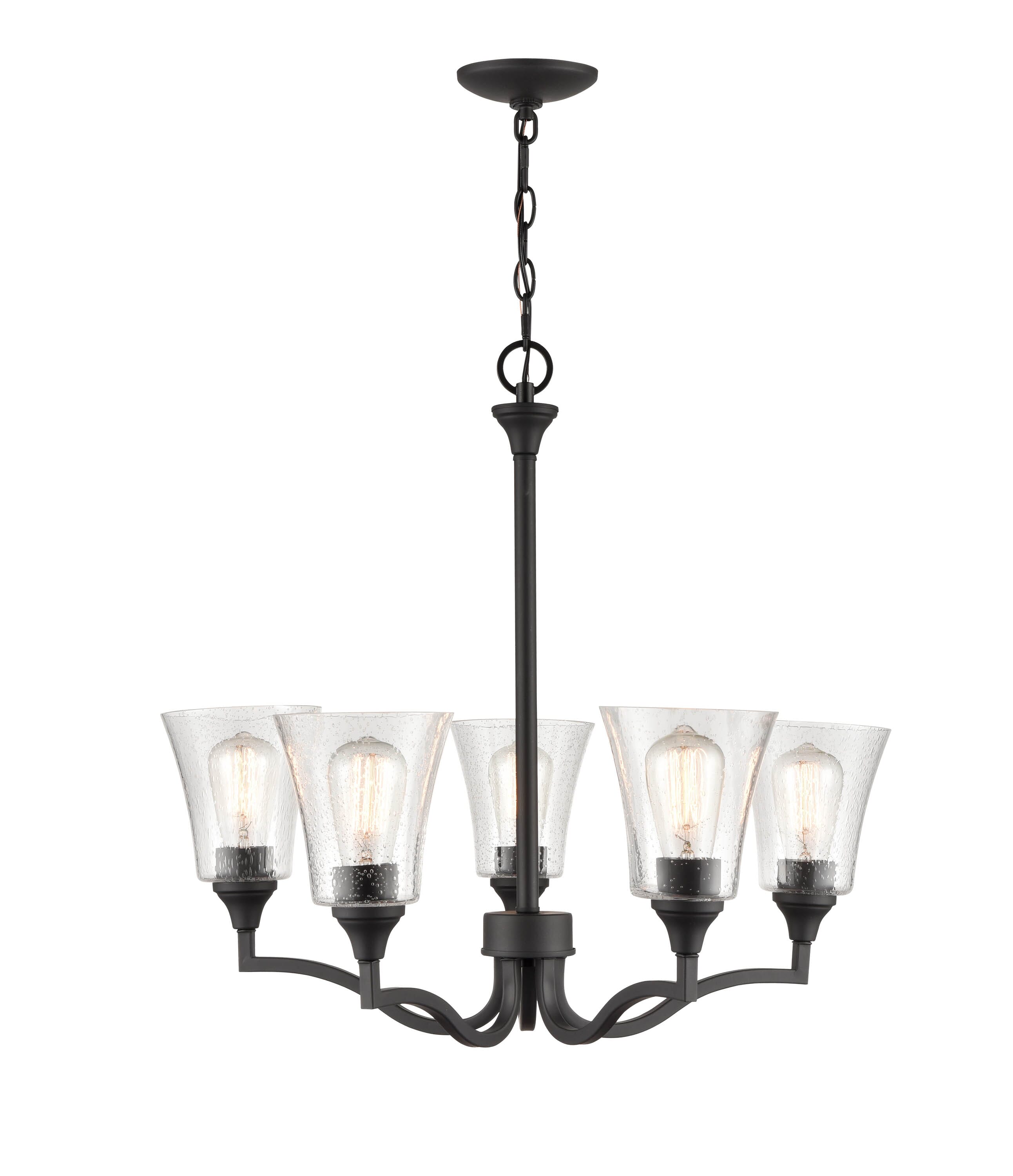 Millennium Caily 5-Light Chandelier in Matte Black