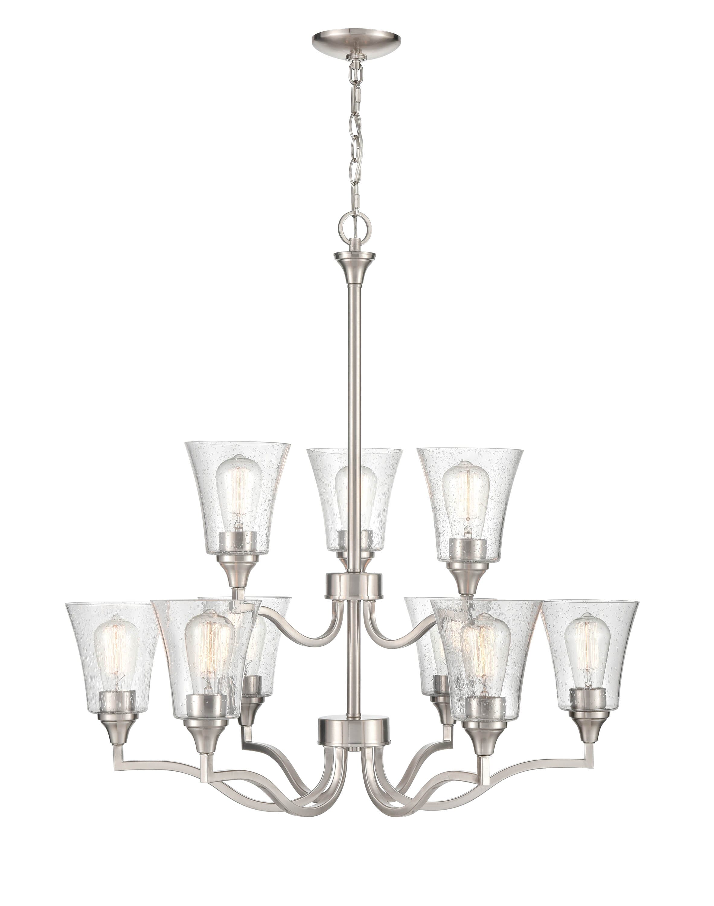 Millennium Caily 9-Light Chandelier in Brushed Nickel