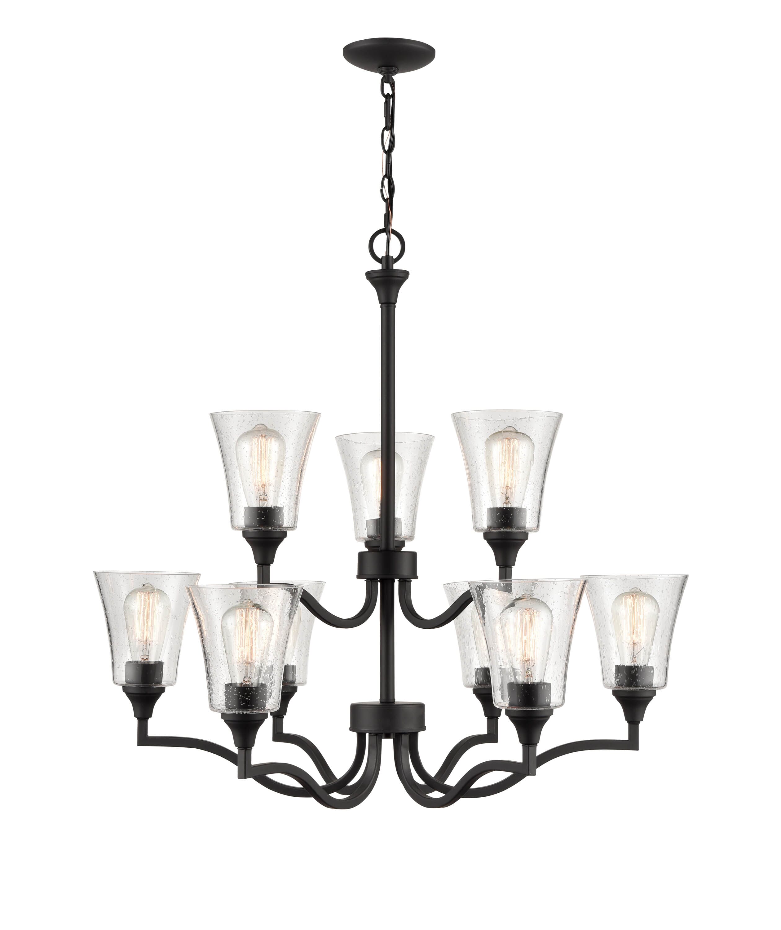 Millennium Caily 9-Light Chandelier in Matte Black