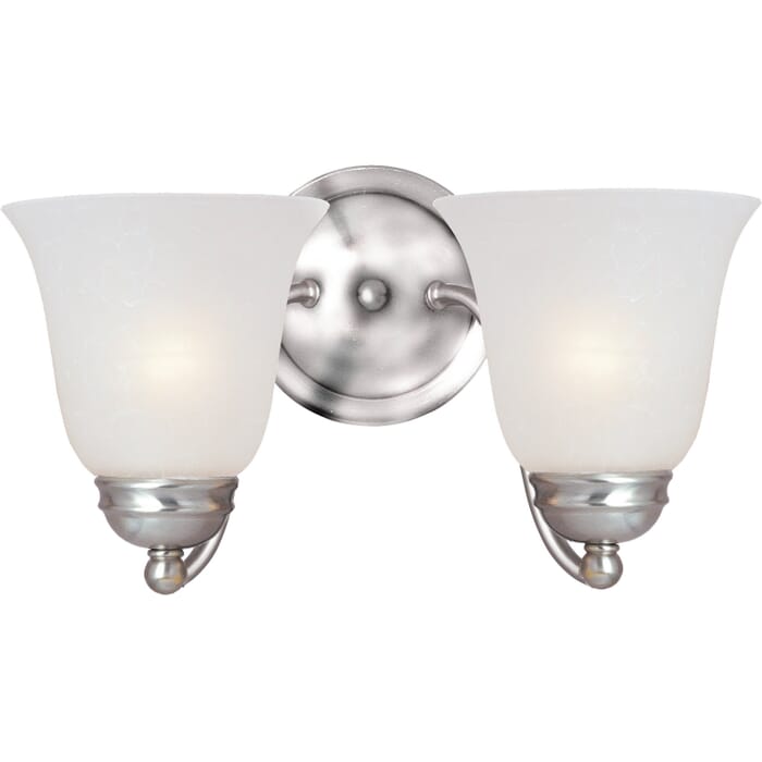 Basix 2-Light Wall Sconce in Satin Nickel Basix 2-Light Wall Sconce in Satin Nickel