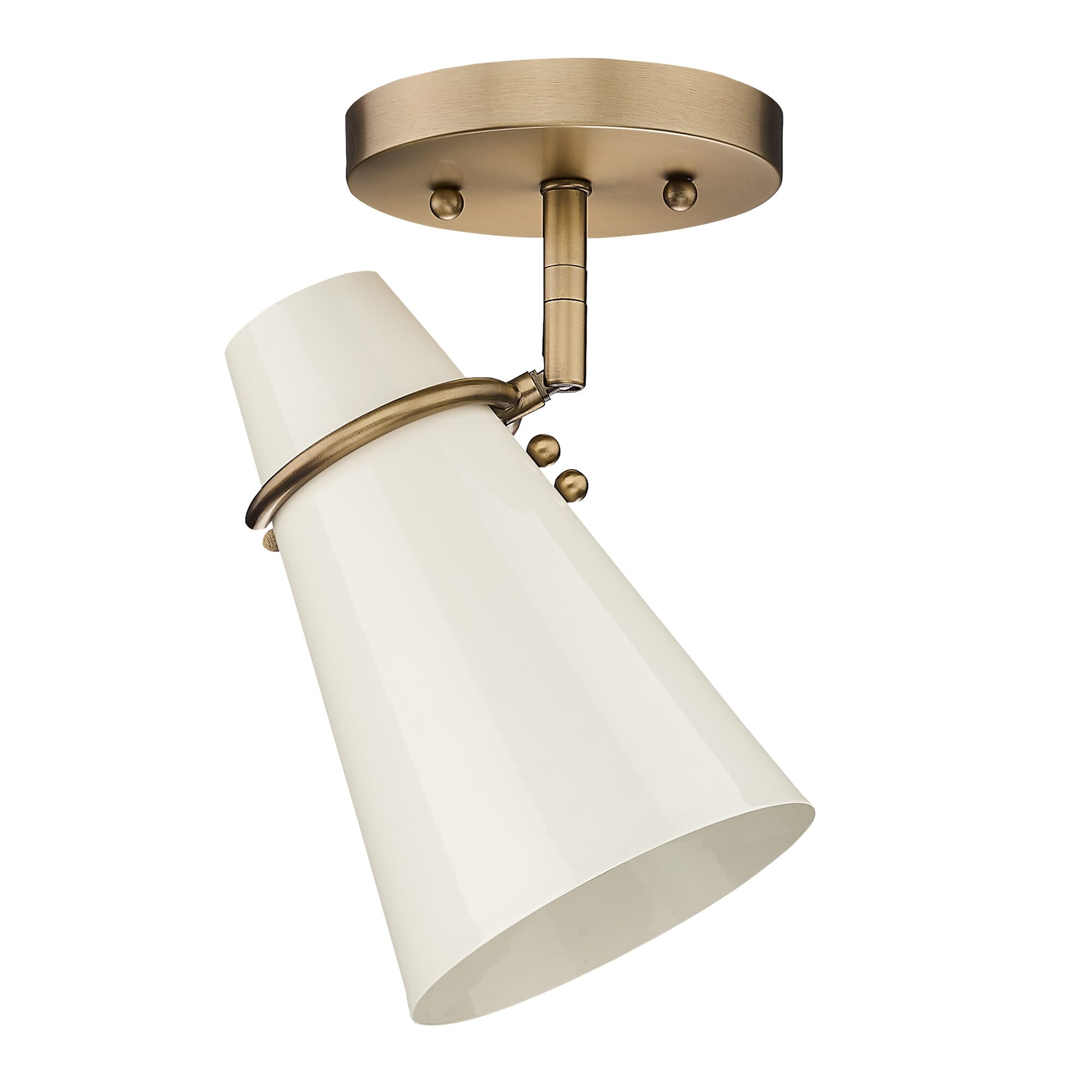 Golden Reeva Ceiling Light in Modern Brass