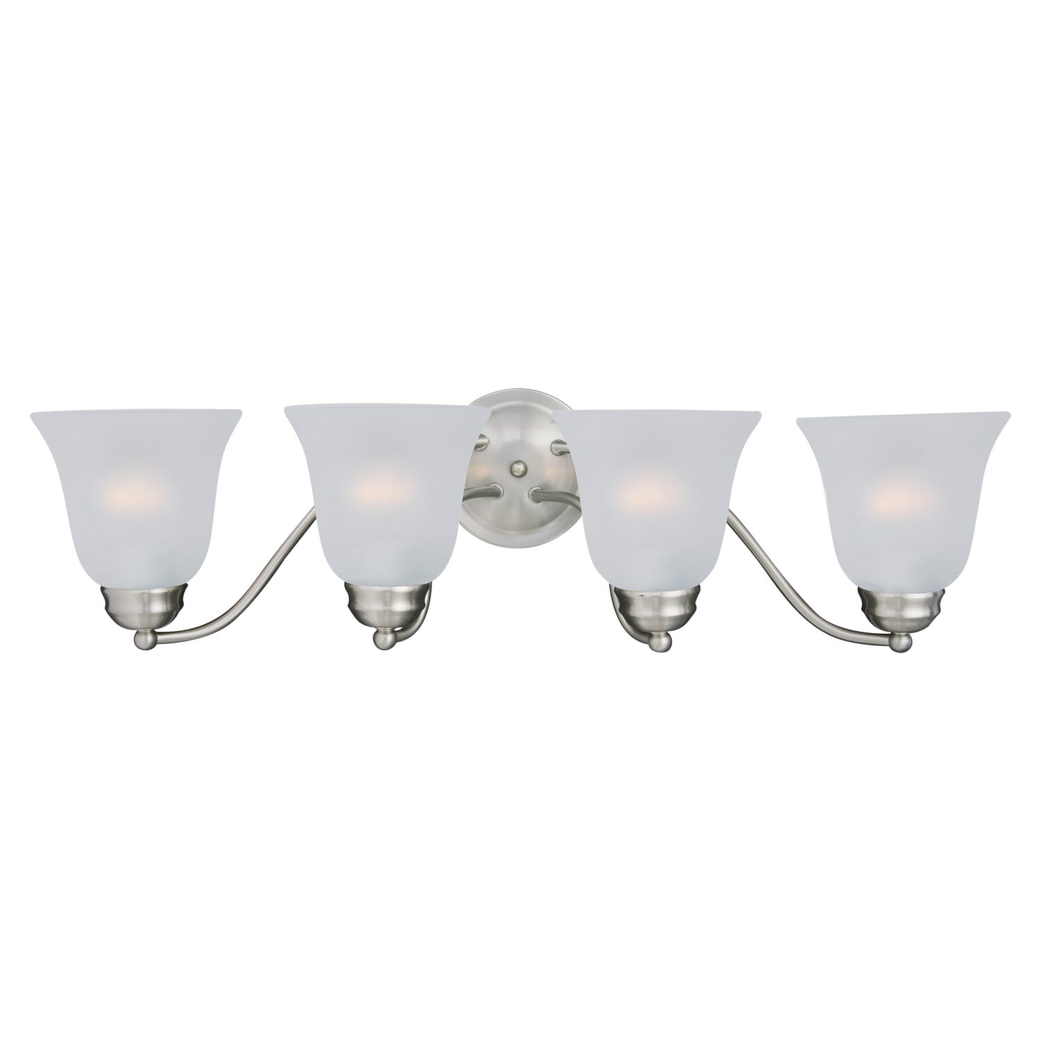 Basix 4-Light Bathroom Vanity Light in Satin Nickel