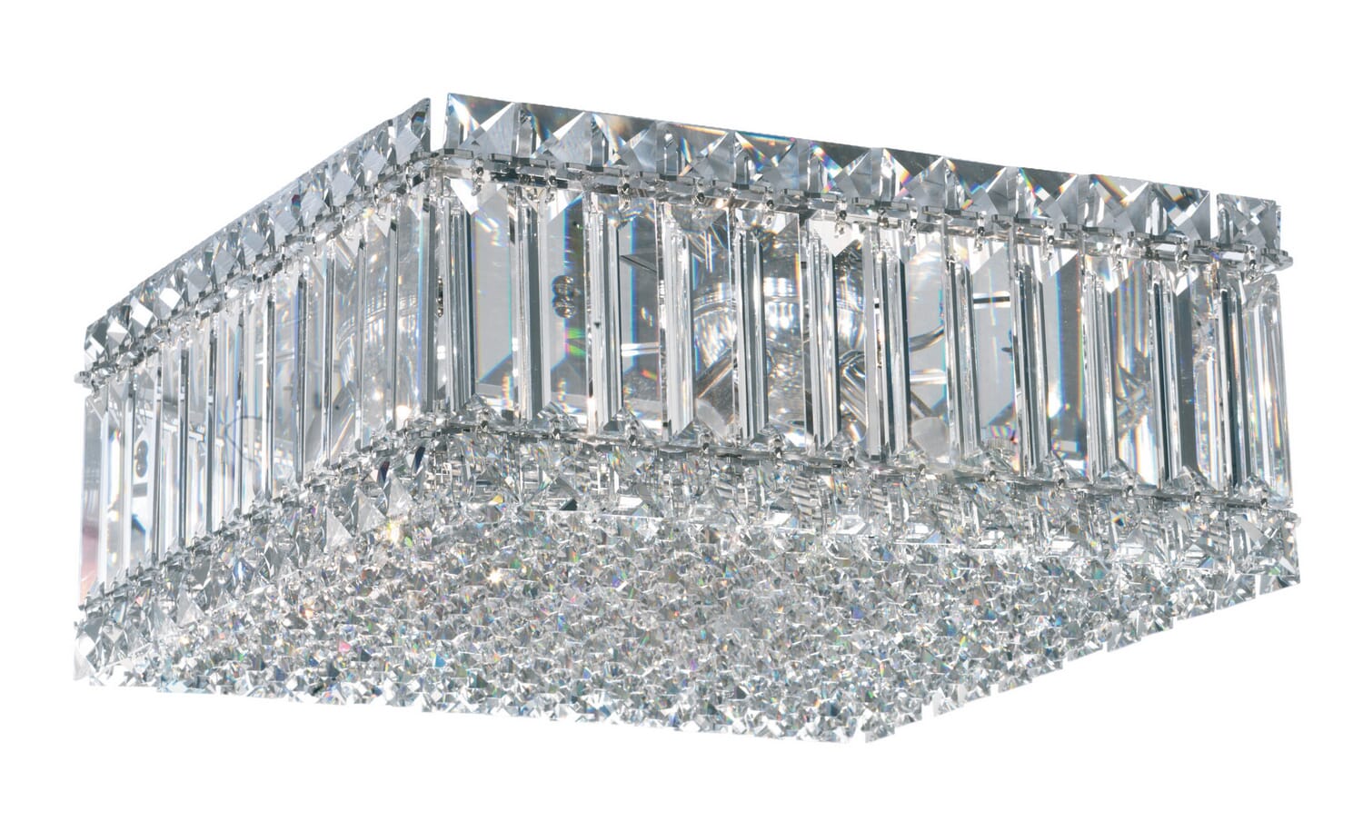Quantum 4-Light Flush Mount Ceiling Light in Stainless Steel