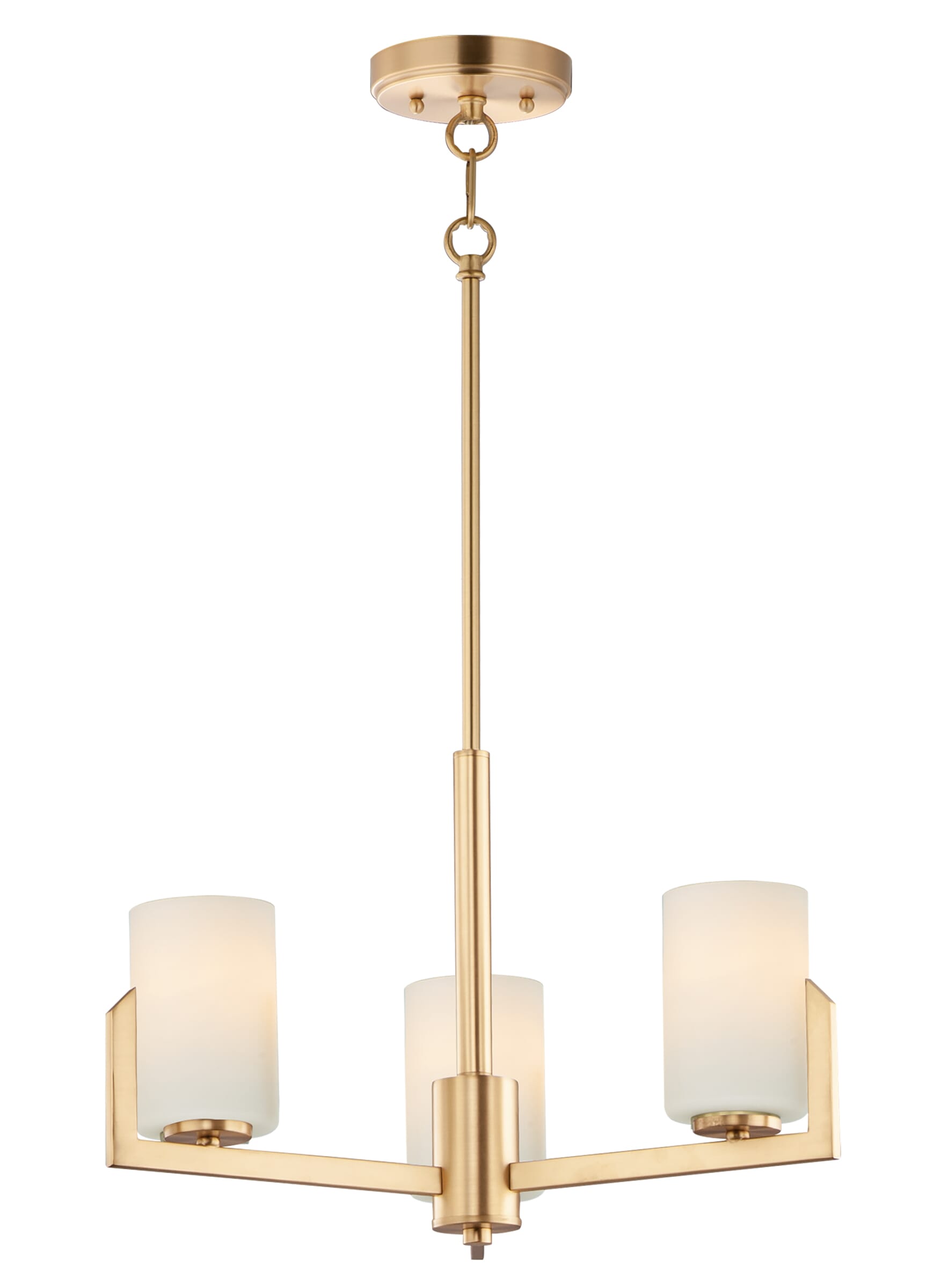 Maxim Dart 3-Light Mini Chandelier in Satin Brass - 21285SWSBR