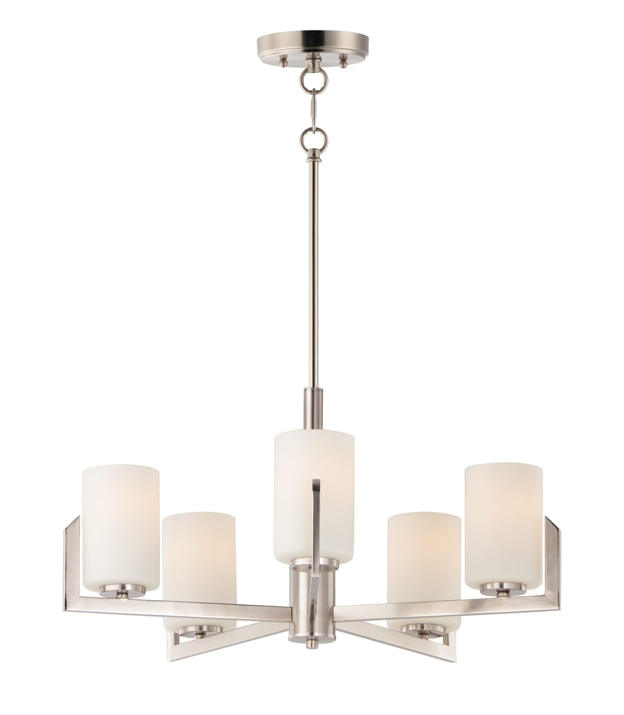 Maxim Dart 5-Light Transitional Chandelier in Satin Nickel - 21286SWSN