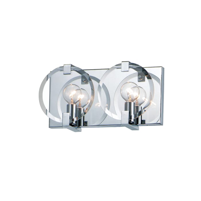 Maxim Looking Glass 2-Light Wall Sconce in Polished Chrome Maxim Looking Glass 2-Light Wall Sconce in Polished Chrome