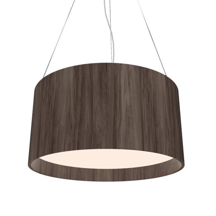 Cylindrical 3-Light Pendant in American Walnut Cylindrical 3-Light Pendant in American Walnut