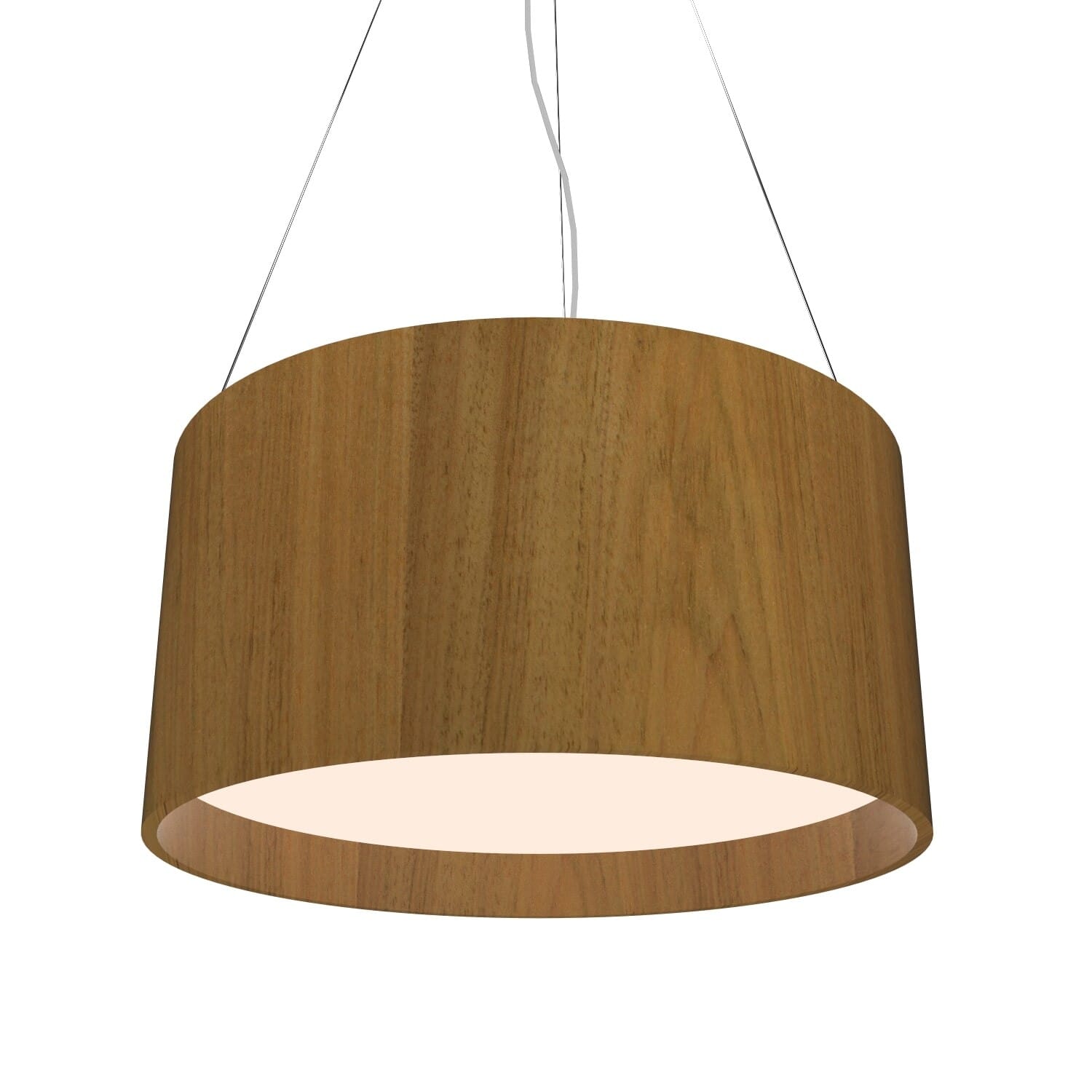 Cylindrical LED Pendant in Louro Freijo