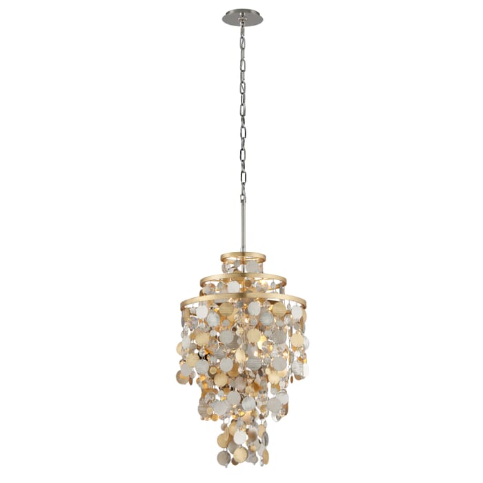 Corbett Ambrosia 5-Light Pendant Light in Gold Silver Leaf And Stainless Corbett Ambrosia 5-Light Pendant Light in Gold Silver Leaf And Stainless