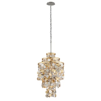 Corbett Ambrosia 5-Light Pendant Light in Gold Silver Leaf And Stainless