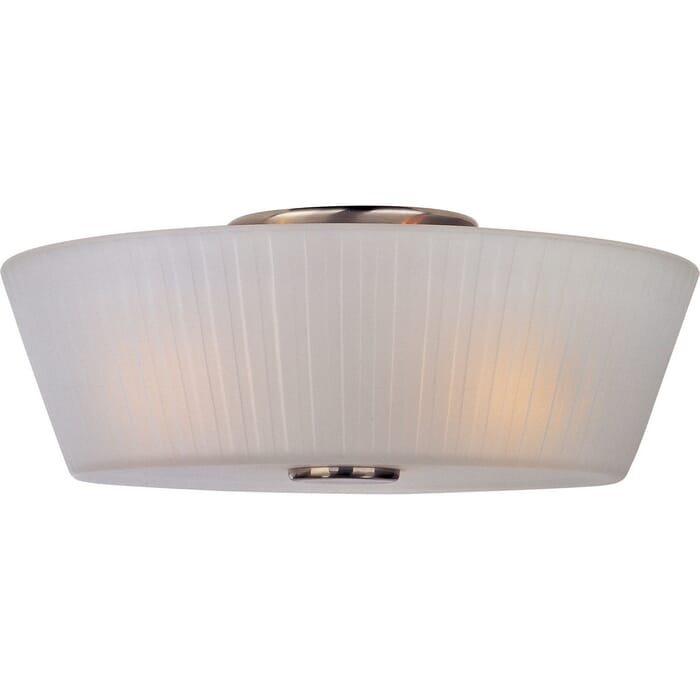Maxim Lighting Finesse 13.25" 3-Light Flush Mount in Satin Nickel Maxim Lighting Finesse 13.25" 3-Light Flush Mount in Satin Nickel
