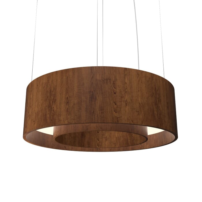 Cylindrical LED Pendant in Imbuia Cylindrical LED Pendant in Imbuia