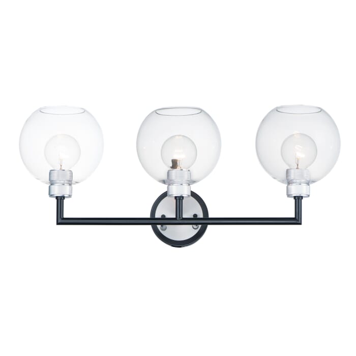 Maxim Lighting Vessel 27" 3-Light Bathroom Vanity Light in Black/Brushed Aluminum Maxim Lighting Vessel 27" 3-Light Bathroom Vanity Light in Black/Brushed Aluminum
