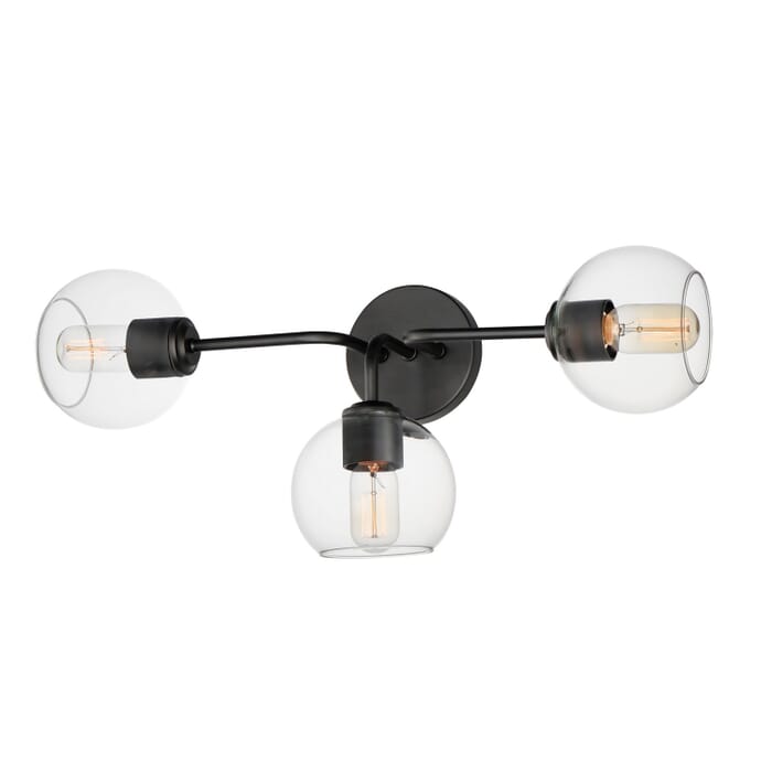 Knox 3-Light Bathroom Vanity Light in Black Knox 3-Light Bathroom Vanity Light in Black