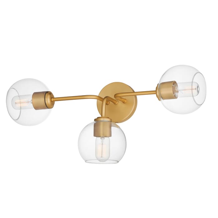 Knox 3-Light Bathroom Vanity Light in Natural Aged Brass Knox 3-Light Bathroom Vanity Light in Natural Aged Brass