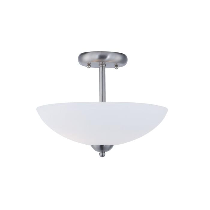 Maxim Lighting Taylor 2-Light 2-Light Semi-Flush Mount in Satin Nickel Maxim Lighting Taylor 2-Light 2-Light Semi-Flush Mount in Satin Nickel