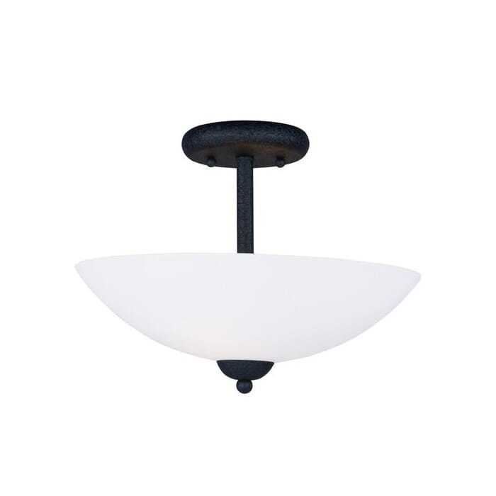 Maxim Lighting Taylor 2-Light 2-Light Semi-Flush Mount in Textured Black Maxim Lighting Taylor 2-Light 2-Light Semi-Flush Mount in Textured Black