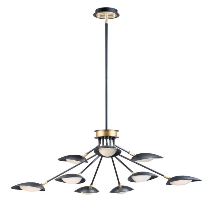 Maxim Lighting Scan 12.5" LED 9-Light Chandelier in Black/Satin Brass Maxim Lighting Scan 12.5" LED 9-Light Chandelier in Black/Satin Brass