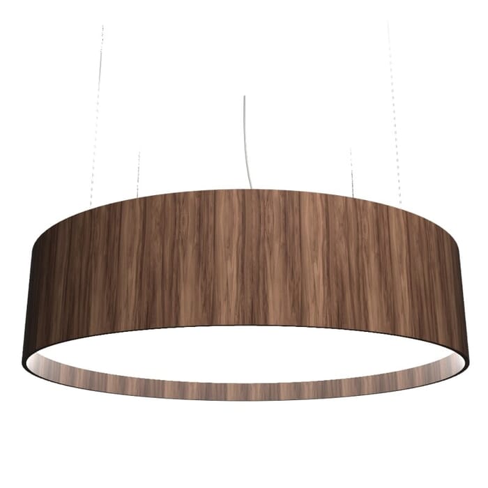 Cylindrical LED Pendant in American Walnut Cylindrical LED Pendant in American Walnut