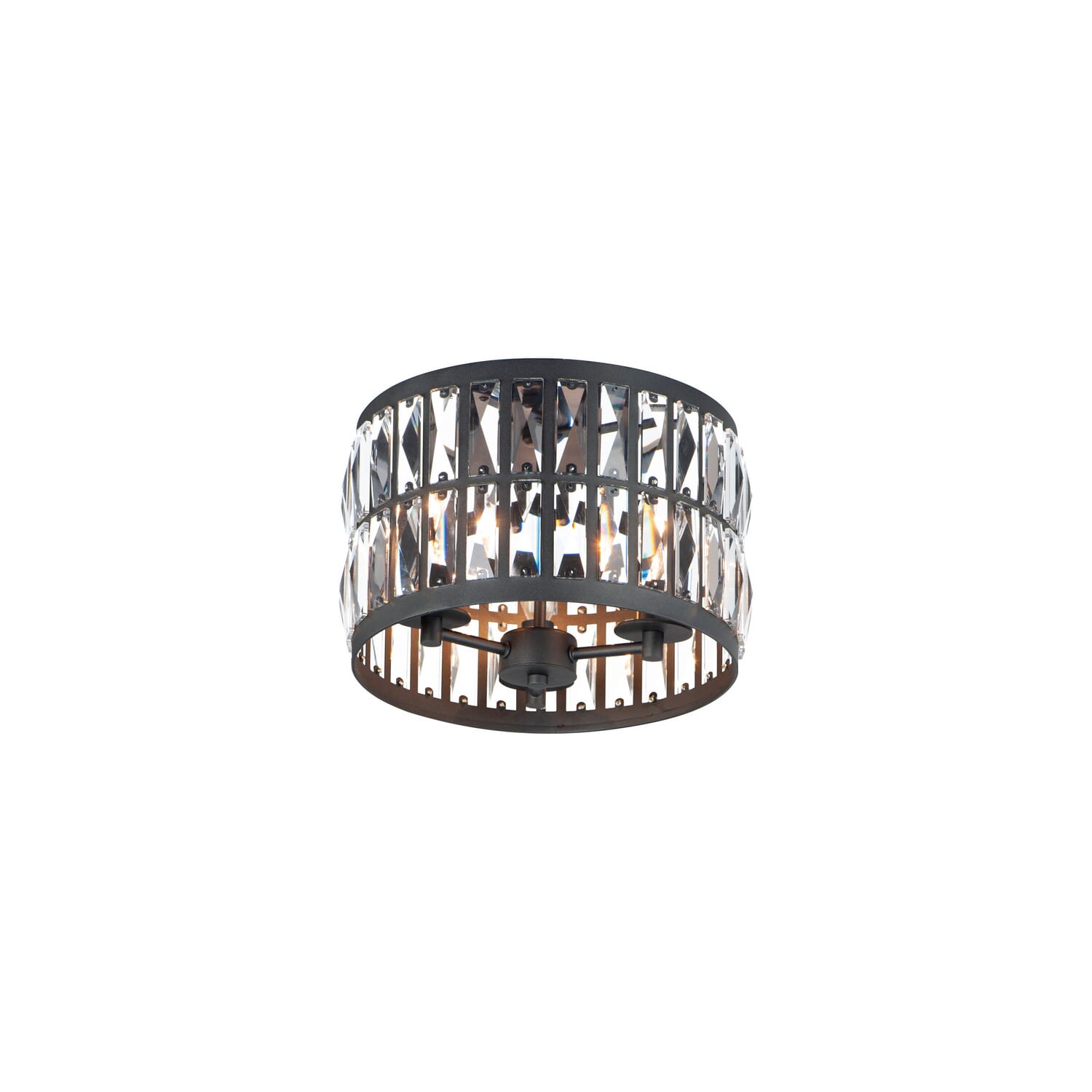 Madeline 3-Light Flush Mount in Black