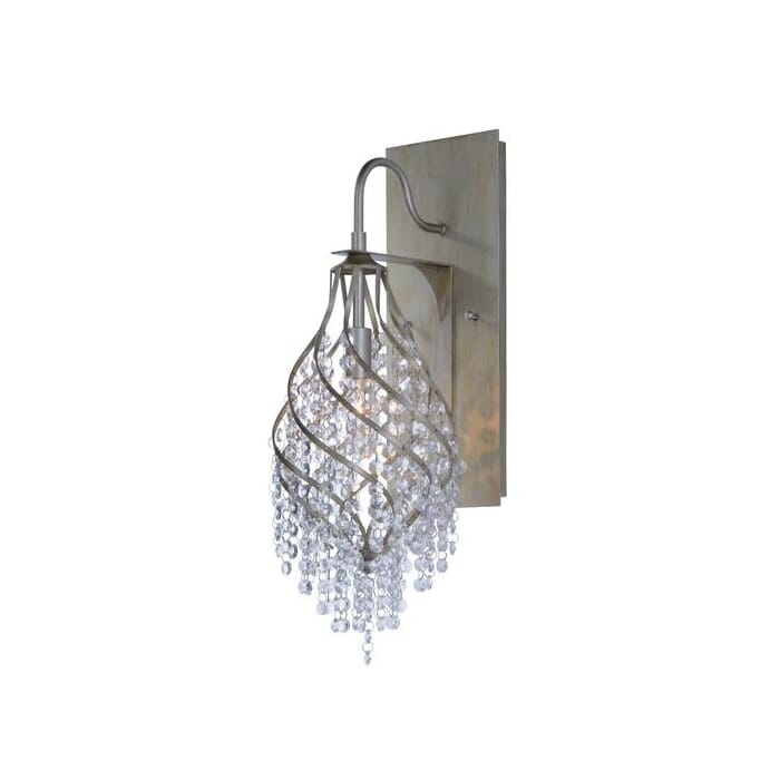 Maxim Lighting Twirl 1-Light 1-Light Wall Sconce in Golden Silver Maxim Lighting Twirl 1-Light 1-Light Wall Sconce in Golden Silver