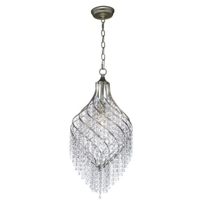 Maxim Lighting Twirl 1-Light 1-Light Chandelier in Golden Silver Maxim Lighting Twirl 1-Light 1-Light Chandelier in Golden Silver