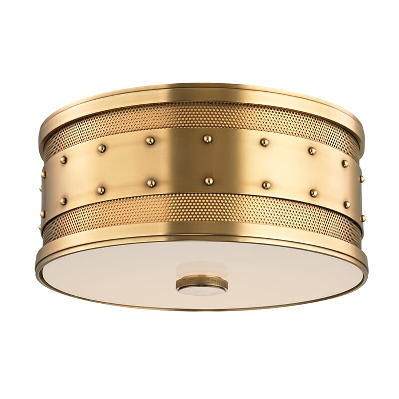 Gaines 2-Light Ceiling Light in Aged Brass